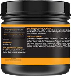 OSOAA Pure L-Glutamine Muscle Growth & Recovery Supplement 250gm Unflavoured, Post Workout Recovery, Men & Women, 50 Serving